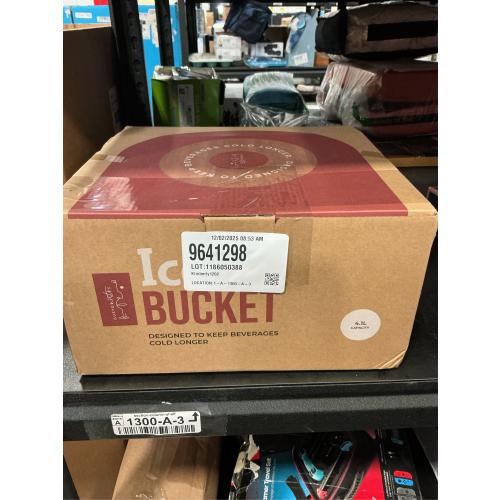 Gusto Nostro 4.1L Insulated Ice Bucket with Lid and Tongs, Double Wall Stainless Steel Ice Bucket Large, BPA Free Ice Bucket for Cocktail Bar, Keeps Champagne, Wine, Beer Chill for Parties