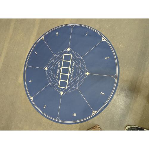 YUZPKRSI 47 Inch Round Poker Mat, Neoprene & Rubber, Texas Hold'em Poker Table Top Casino Card Games, Portable, Carrying Bag Included