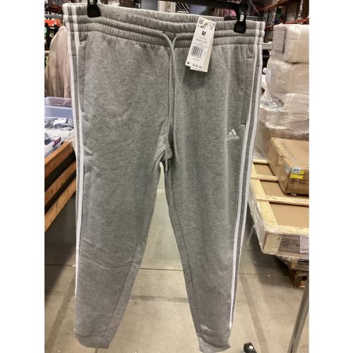 SIZE MEDIUM.  adidas Women's 3-Stripe Cotton Fleece Sweatpant Jogger - Gray - M