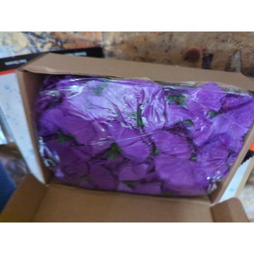 2Pack Artificial Marigold Flowers with Stems, 120Pcs Purple Flowers Silk Flower Marigolds for Day of The Dead Decoration, Diwali Decor, Ofrenda Decor, Marigold Garland Decor (120Purple)