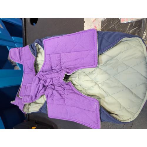 Size Large Purple and Grey ThinkPet Dog Cold Weather Coats - Cozy Waterproof Windproof Reversible Winter Dog Jacket, Thick Padded Warm Coat Reflective Vest Clothes for Puppy Small Medium Large Dogs
