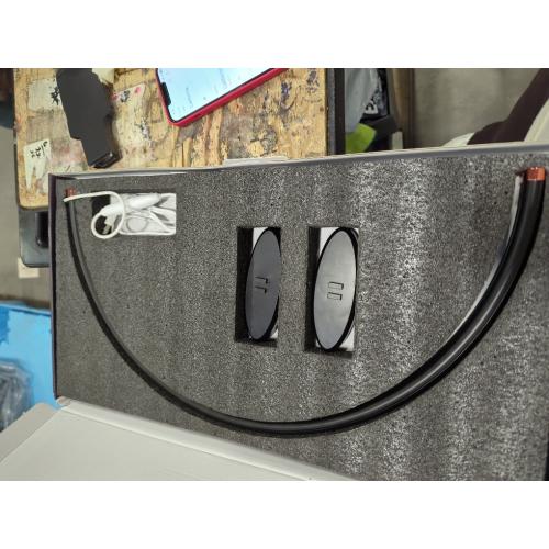 welltell Small Half Moon Light for Nail Desk Moon Light Nail Tech Half Moon lamp Color Temperature 3500K-6500K USB Powered for Personal DIY Manicure Handicraft Lighting (16in-Black)