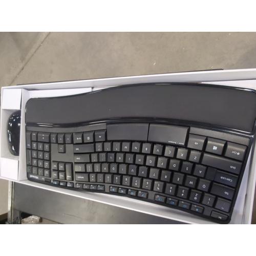 Microsoft Sculpt Comfort Desktop - Black - Wireless, Comfortable, Ergonomic Keyboard and Mouse Combo with Cushioned Palm Rest and USB Wireless Receiver