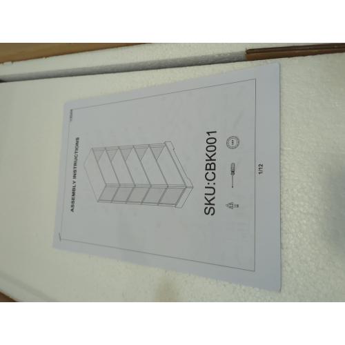 65 Rustic Brown TVU 5-Shelf Wood Bookcase, 65 Inch Tall Bookshelf with Storage, Floor Standing Display Book Shelf, for Living Room Bedroom Study Office, Rustic Brown