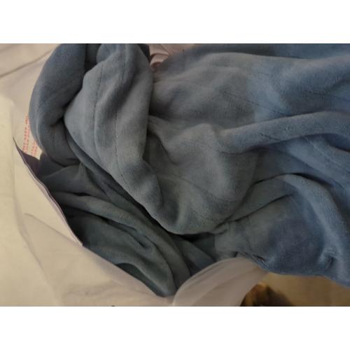 Sunbeam Royal Posh Light Blue Heated Blanket - Full