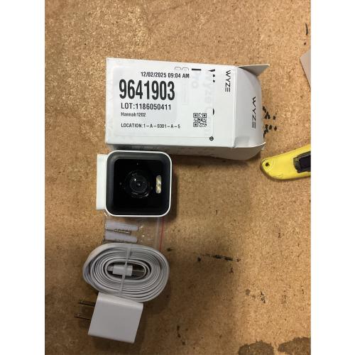 WYZE Cam v3 Pro 2K Indoor/Outdoor Wi-Fi Security Camera with Color Night Vision, Edge AI, Integrated Spotlight & Siren, 2-Way Audio, Compatible with Alexa & Google Assistant, White