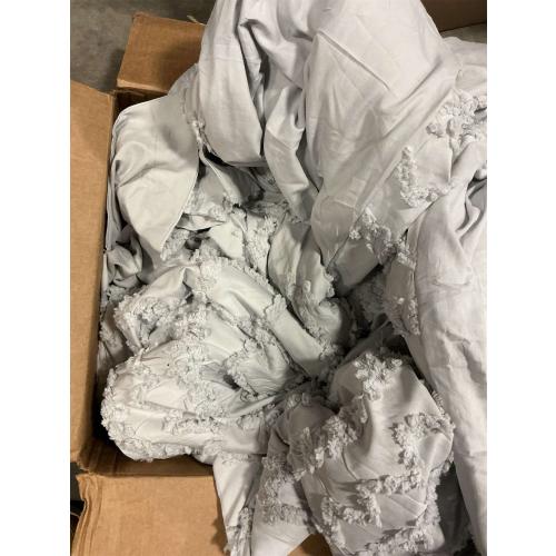 90X90 size Bedsure Tufted Boho Comforter Set90x90 Size - Light Grey Boho Bed Set, GentleSoft™ 3 Pieces Farmhouse Shabby Chic Embroidery Bedding, Gifts for Woman, Soft Jacquard King Comforter for All Seasons