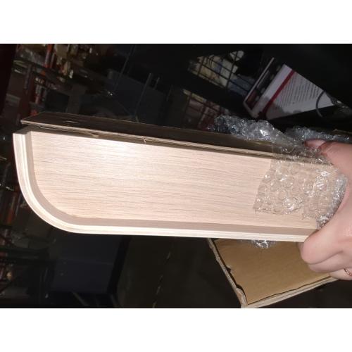 Kazai. Wall-Mounted Coat Rack 'Toke' - Modern Design Coat Rack with Hidden Wall Hooks - Solid Wood Veneer Panel Coat Hanger - Oak, White