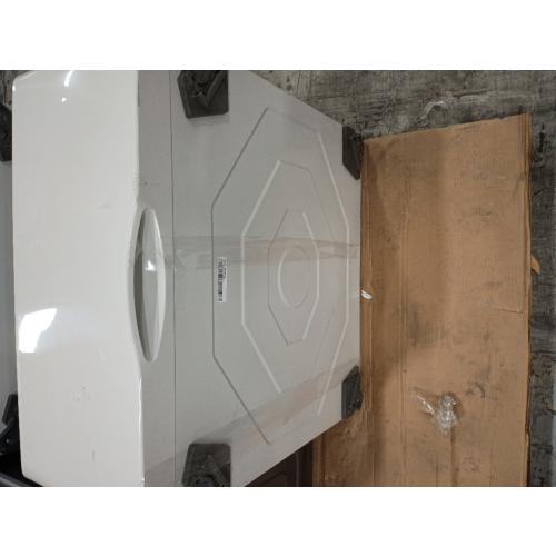 SAMSUNG 27-Inch Washer Dryer Pedestal Stand w/ Pull Out Laundry Storage Drawer, Stainless Steel, WE402NE/A3, 28.1D x 27W x 14.2H, Ivory