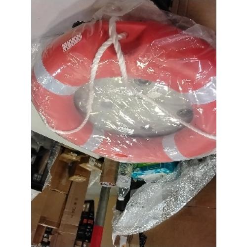 Life Ring for Boating Safety - 23 and 28 Boat Safety Throw Rings with Reflective Strip and Grab Lines (2 Color)