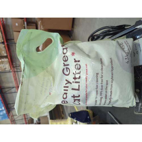 9.25lbs Per Bag, 2 Pack Tuft & Paw Really Great Cat Litter, Low Tracking Tofu Cat Litter, Clumping, Flushable, Odor Control, Dust-Free, Unscented - 9.25lbs x 2Bags