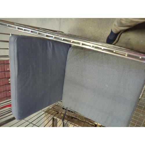Rilyson Patio Cushions for Outdoor Furniture - 22×24 Inches High Back and Deep Seating Outdoor Cushion for Patio Chairs Sofa Couch Loveseat Water Resistant(Blue/2 Set/No Button)