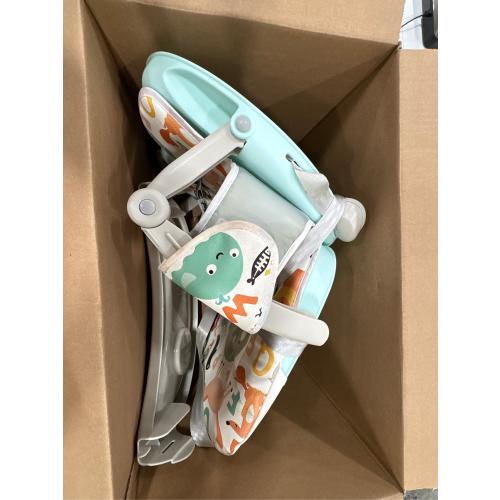 Baby High Chair Booster Seat for Dining Table, Adjustable Height Travel Foldable High Chairs with Tray