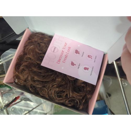 Color Brown HOOJIH Curly Hair Bun, Elastic Drawstring Loose Wave Messy Bun 1PC Large Full Hair Bun Extension Hairpiece Short Synthetic Ponytail Extension for Women - Medium Cool Beige Brown