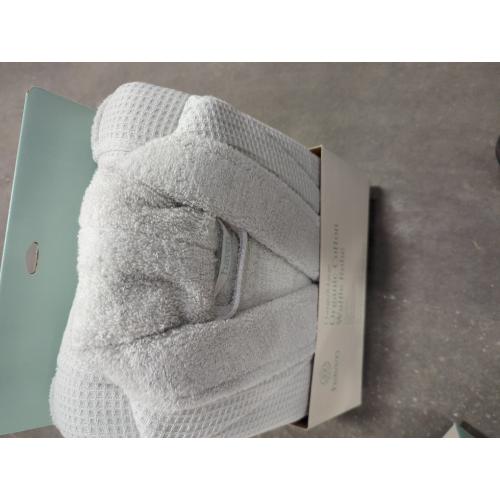 Haven Waffle Large/X-Large Organic Cotton Robe in Lunar Rock