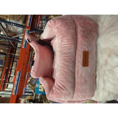 Dog Booster Car Seat for Small/Medium Dogs,Soft Puppy Portable Car Seat with Elevated Cushion,Fits in Front/Back Seat,Fully Detachable and Washable,Easy to Install (Pink, Medium)