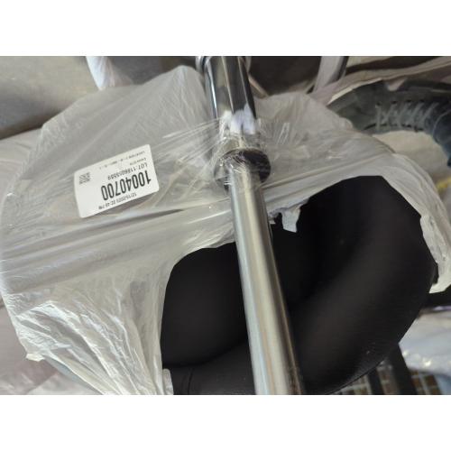 KKTONER PU Leather Round Rolling Stool with Foot Rest Height Adjustable Swivel Drafting Work SPA Task Chair with Wheels (Black)