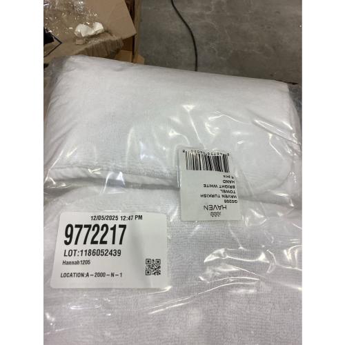 Haven Turkish Cotton Hand Towel in Bright White 6 pack