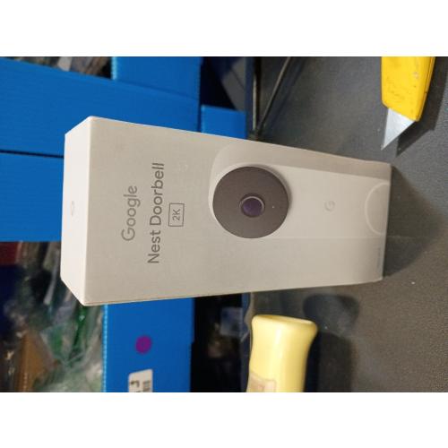 Google Nest Doorbell (Wired, 3rd Gen) - 2K Video and Gemini, Live View, Night Vision, 2-Way Audio - Works with Google Home - 2025 Model - Snow