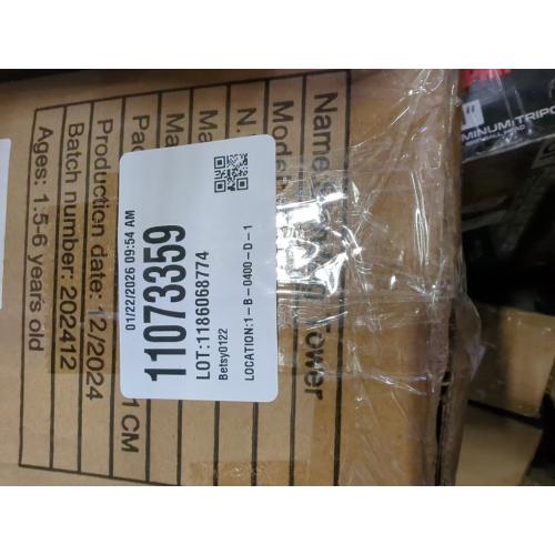 VBABY Foldable Toddler Tower, Plastic Kitchen Stool Helper for Kids, Adjustable Height Standing Tower, Certified Toddler Step Stool, Blue