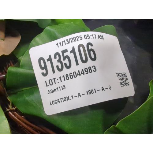 Size 16 Serene Spaces Living Artificial Green Magnolia Leaf Wreath, Ideal to Hang at Wedding, Store Display, Window Sill, Fall Decor, Perfect Holiday Décor,