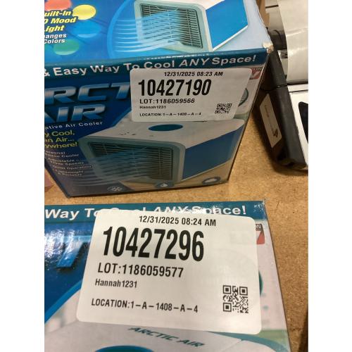 Arctic Air Pure Chill Evaporative Air Cooler By Ontel - Powerful 3-Speed Personal Space Cooler, Quiet, Lightweight And Portable For Bedroom, Office, Living Room & More