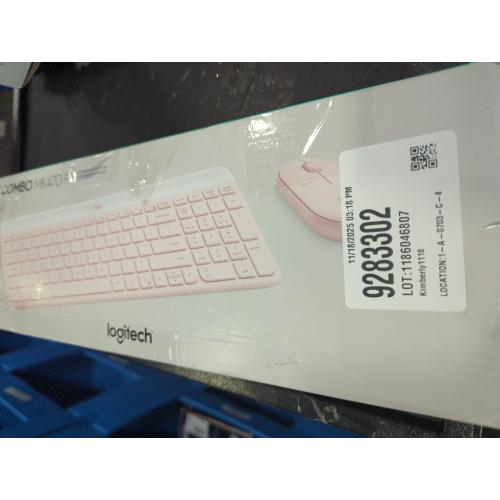Logitech - MK470 Full-size Wireless Scissor Keyboard and Mouse Bundle for Windows with Quiet clicks - Rose