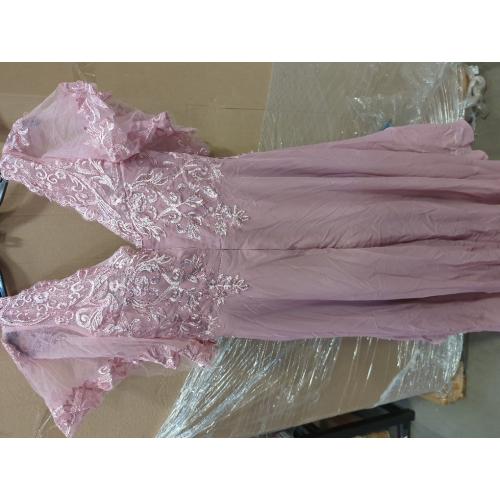 Size 20W Floor Length Mother of The Bride Dresses for Women Formal Lace Appliques Evening Gowns with Pleated WLJ137