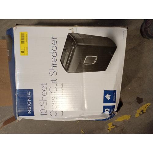 Insignia™ - 10-Sheet Crosscut Paper/CD Shredder - Black