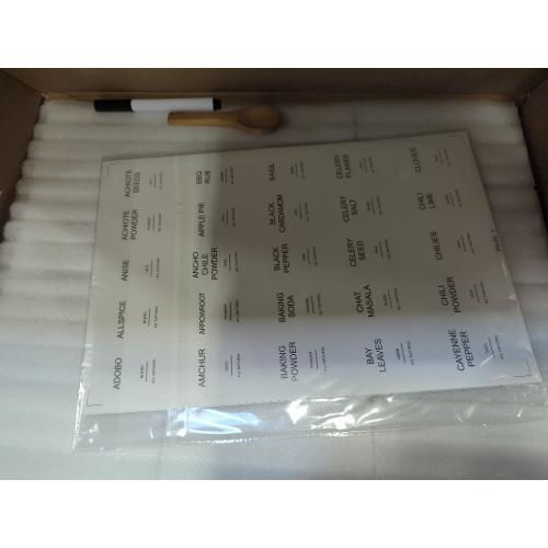 12 Pcs Glass Spice Jars with Bamboo Airtight Lids and 191 Labels - 8.5oz Small Food Storage Containers for Kitchen, Seasoning, Coffee, Herb - Spoon and Marker Included