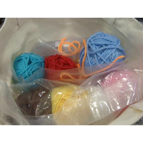 Set of 8 Colors Blue red yellow pink white brown orange and aqua blue  Crochet Kit for Beginners Adults, plus bag