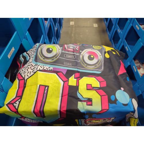 6FT 80s 90s Theme Party Tablecloth, 80s 90s Decorations for Back to 80s 90s Hip Hop Birthday Party