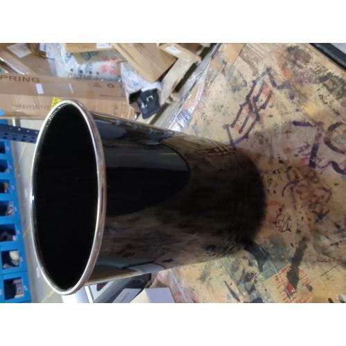 Nat & Jules Black 6.75 x 5 Iron Metal Kitchen Crock Utensil Holder