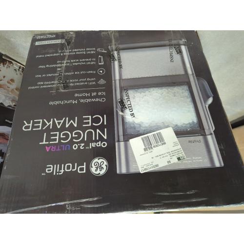 GE Profile Opal 2.0 Ultra Nugget Ice Maker with Scale Inhibiting Filter, Scoop Included, 38 lbs in 24 Hours, Pellet Ice Machine with WiFi & Smart Connected, Stainless Steel
