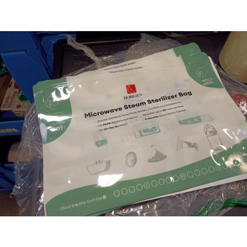 Larger Microwave Sterilizer Bags, Reusable Baby Bottle Sterilizer Bags(20 Uses Per Bag), Microwave Steam Sterilizer Bags Great Cleaner for Baby Bottle and Pump Parts When Travel and Work(16 Packs)