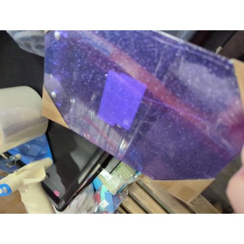 1 PCS A5 Size Clipboards,Size 6 x 9in ClipBoard,Glitter Clipboard with Low Profile Clip,Sparkle Plastic Clipboard,Cute Hanging Clip Board for Office Supplies Clipboards for Kids Clip Boards-Purple