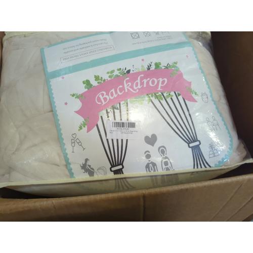 Size 5x30 6 Panels Ivory Ceiling Drapes with Lights String for Weddings Ceiling Drapes 5ftx30ft Wedding Draping Fabric Sheer Curtains Tulle Ceiling Drapery Wedding Decorations for Party Ceremony Stage Swag