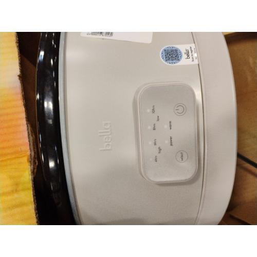 bella 6.0 Qt Programmable Slow Cooker, Ceramic Nonstick Coating, Adjustable Temperature & Cooking Times, Dishwasher Safe Stoneware Pot & Tempered Glass Lid, Tangle Free Cord Wrap, Oatmilk‼️Light dirt‼️