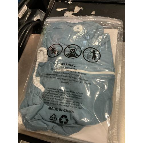 ZIGJOY Shark-Fin Transition Swaddle - 1.0 TOG Baby Transitional Swaddle Sleep Sack 100% Cotton Baby Wearable Blanket Swaddle Sack, Classic Grey, 3-6 Months