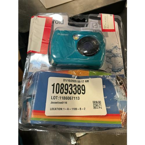 Polaroid IS048 Waterproof Instant Sharing 16 MP Digital Portable Handheld Action Camera, Teal