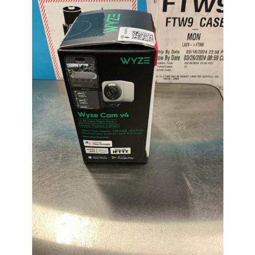 WYZE Cam v4 (Latest Model), 2.5K AI Security Camera, Indoor/Outdoor Cameras for Home Security, Baby Monitor & Pet Camera, Vibrant Color Night Vision, No Subscription Required, Free Expert Help