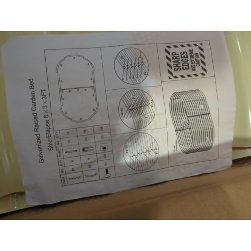 Land Guard 6x3x3ft Oval Galvanized Raised Garden Beds, Large-Capacity Metal Planter Box Outdoor, Durable Deep Raised Garden Bed 3ft Tall, Raised Beds for Gardening Vegetables, Cream Yellow