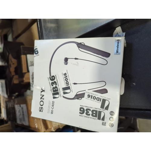 Sony - C400 Wireless Behind-Neck in Ear Headphone Black (WIC400/B)