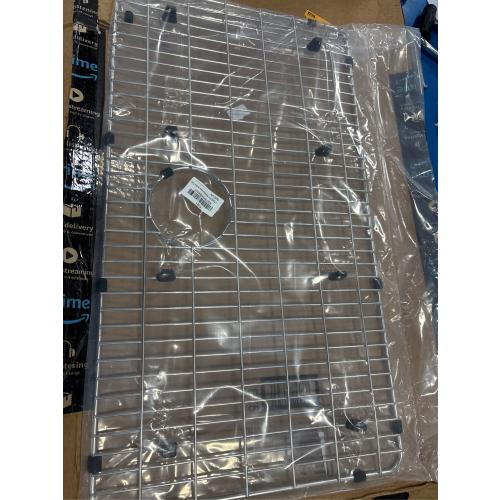 CTXBG2614 Sink Grid, Stainless Steel Bottom Grid 26-3/8 x 14-3/8 x 1-1/4 Single Sink Bowl Protector for Kitchen, Bathroom, Yard, Office, Basement, Garage