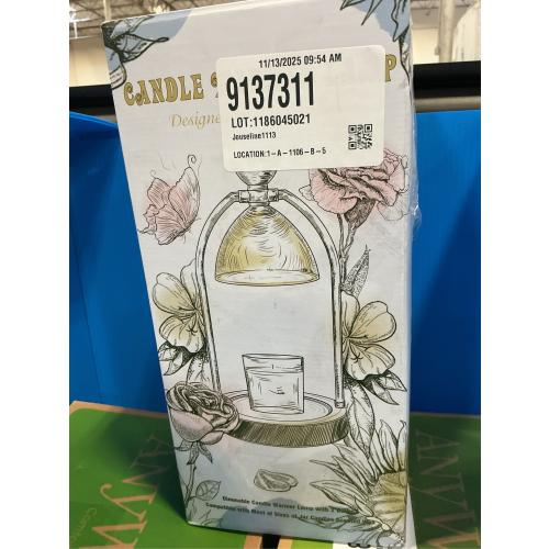 Hong-in Candle Warmer Lamp - with Timer & Dimmable, Cozy Birthday Gift for Women Mom, Modern Home Decor House Warming Gifts Wax Melt Warmer for Jar Candles with 2 Bulbs (Black)