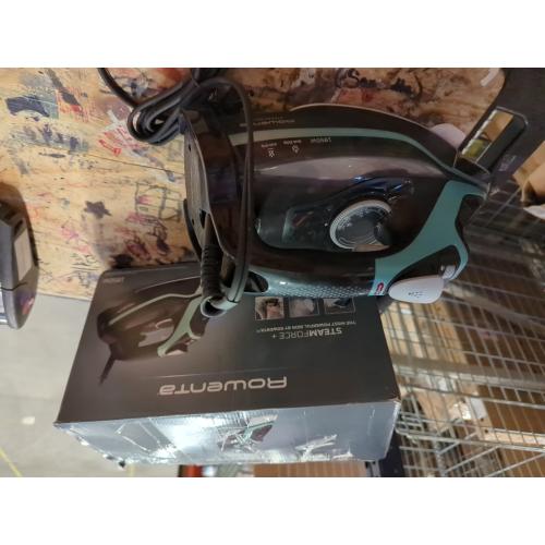 Rowenta Steam Force Stainless Steel Soleplate Steam Iron for Clothes, 400 Microsteam Holes, 1800 Watts, Ironing, Fabric Steamer, Garment Steamer, Digital Display, Precision Tip, DW9440