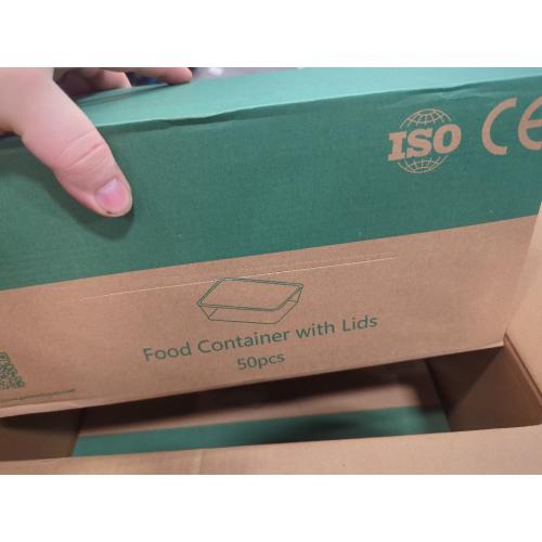 Set of 100  Size 24oz Disposable Food Containers, Meal Prep Food Reusable Plastic Bento Lunch Box with Lid, BPA Free, Microwave/Freezer/Dishwasher Safe Bento Soups Box