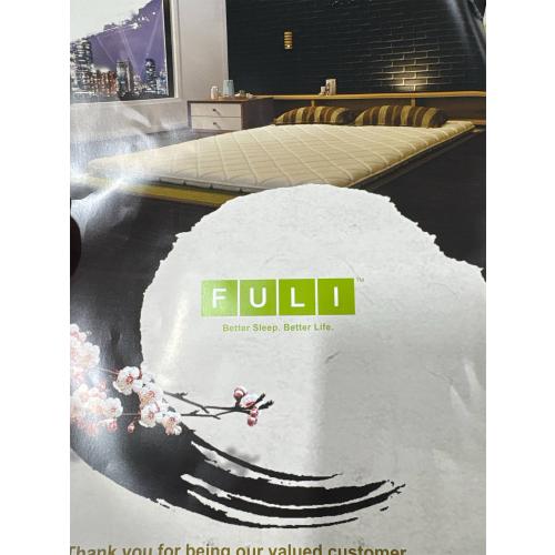 FULI Japanese Futon, Japanese Floor Bed, Tatami Foldable Bed, Roll Up Sleeping Pad, Shikibuton, Made in Japan (beige, Twin)