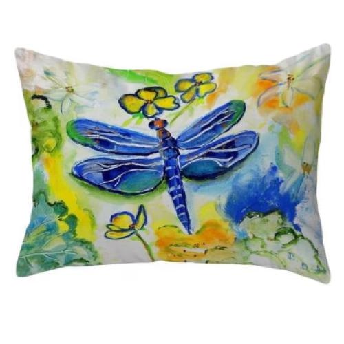 Betsy Drake Dragonflys Garden Pillow