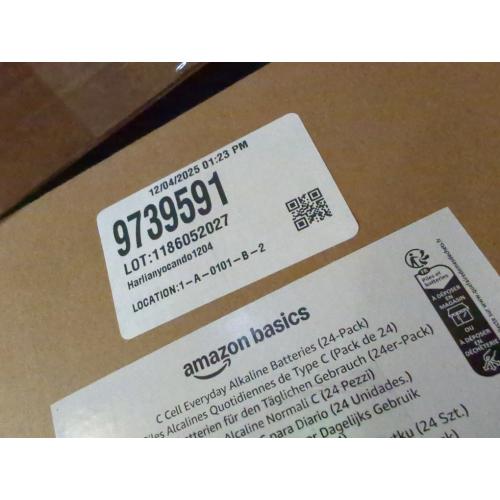 Amazon Basics 24-Pack C Cell Alkaline All-Purpose Batteries, 1.5 Volt, 5-Year Shelf Life